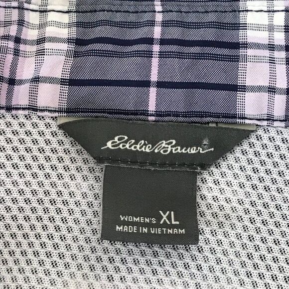 Eddie Bauer Adventurer II Long Sleeve Shirt Women's XL Plaid Hiking Outdoor - Picture 10 of 12